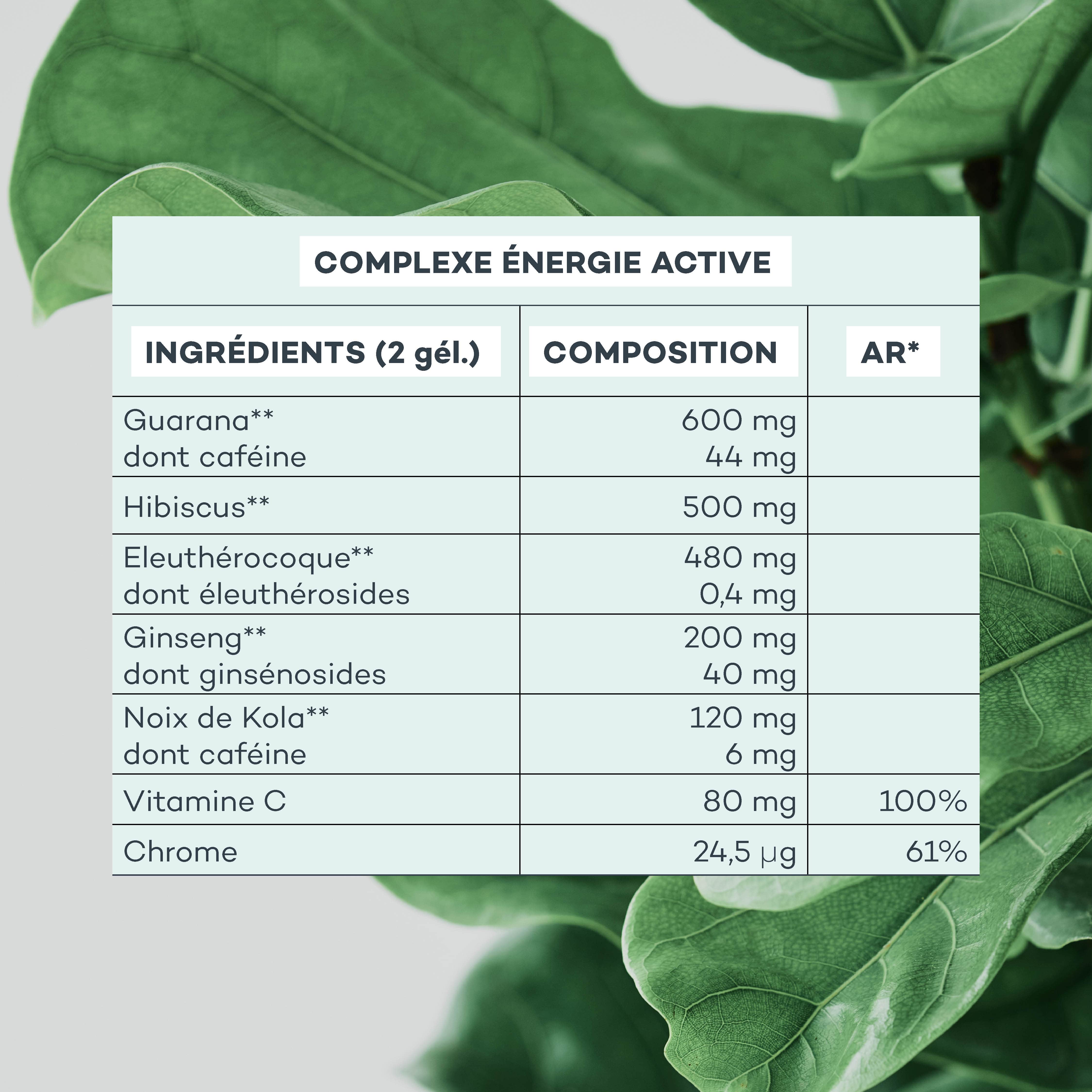 composition complexe énergie active