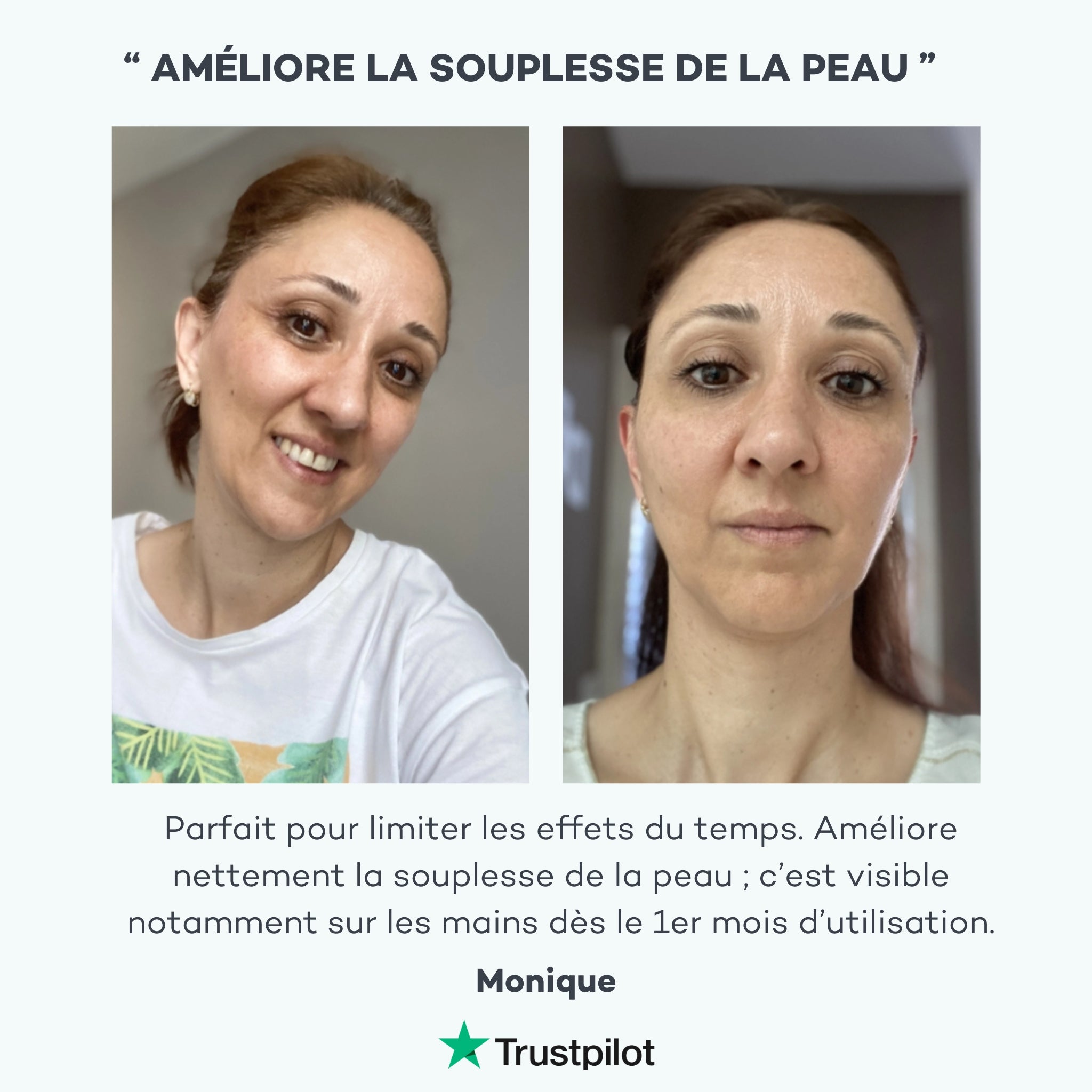 visuel avant-après utilisation collagène